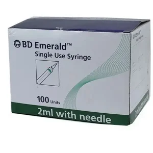 BD Emerald 2ml Syringe with 23G Needle